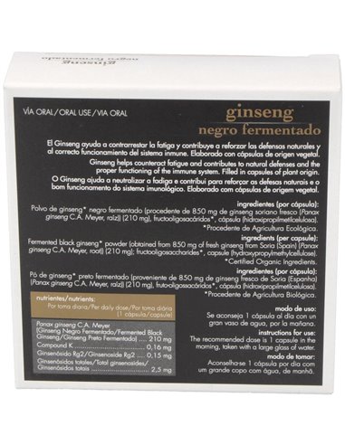 Ginseng Negro Fermentado 24Cap. de Soria Natural