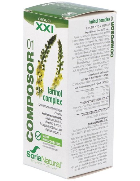 Composor 01 Farinol Complex Xxi 30Ml. Spray de Soria Natural