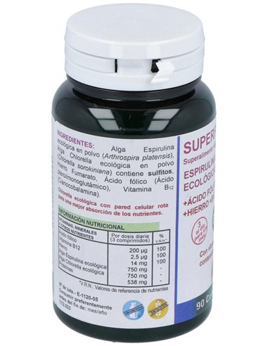 Espirulina + Chlorella Superalimentos Bio 90Comp. de Robis