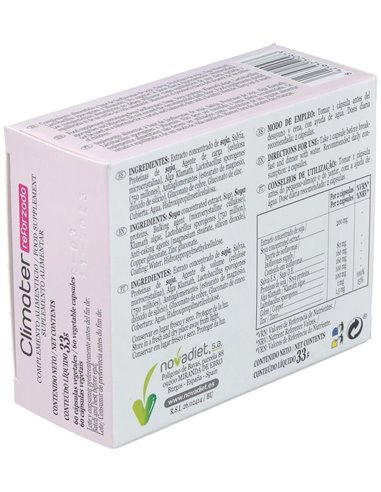 Climater Reforzado Envase de 60 cápsulas vegetales. de Novadiet