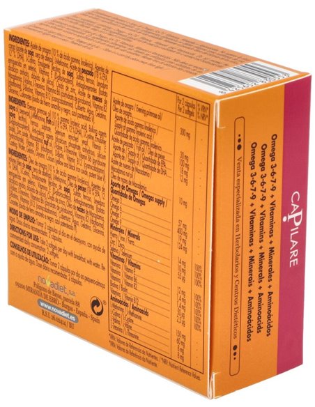 Capilare Envase de 60 cápsulas blandas. de Novadiet