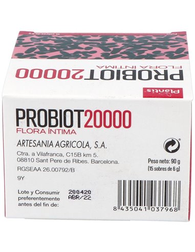 Probiot 20.000 Flora Intima 15Sbrs. de Artesania