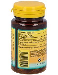 Aceite De Semillas De Calabaza 500Mg. 50Perlas de Nature Essential