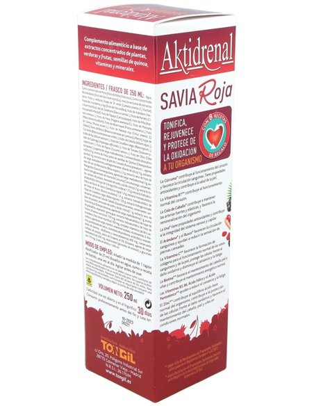 Aktidrenal Savia Roja 250Ml. Lineabel de Tongil