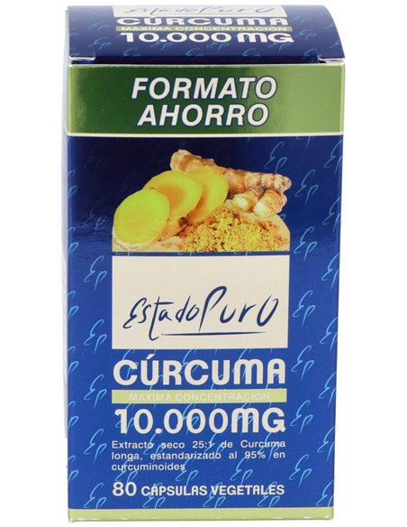 Curcuma 10.000Mg. 80Cap. Estado Puro de Tongil