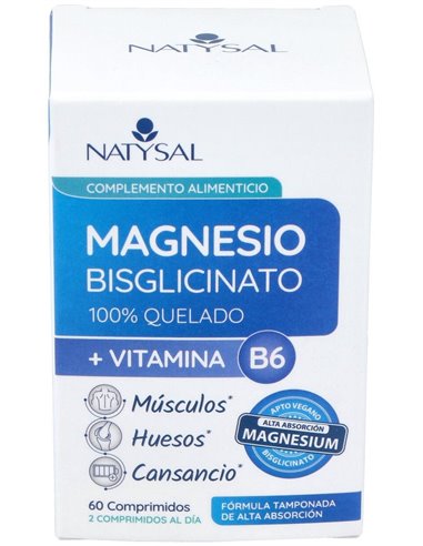 Magnesio Bisglicinato + B6 60Comp. de Natysal