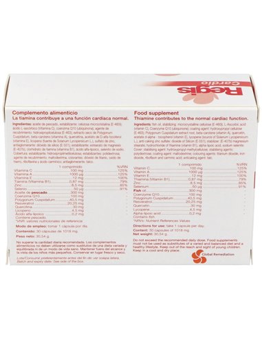 Regis Cardio 30Cap. de Global Remediation