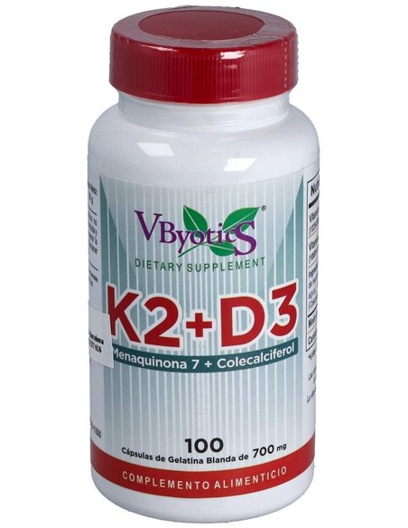 Vitamina K2+D3 100Perlas de Vbyotics