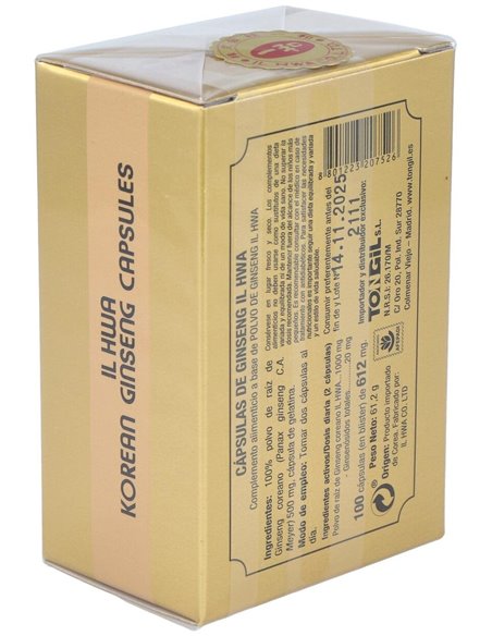 Ginseng Il Hwa 100Cap.Blister de Tongil
