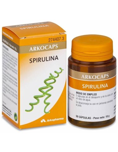 Spirulina 45Arkocapsulas. Bio de Arkopharma