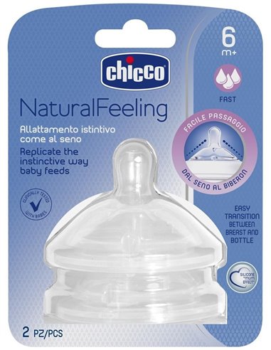 Tetina Nf Step Up 3 B/Ancha Sili Fluj Rapi +6M 2Un de Chicco