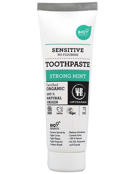 Dentifrico Menta Fuerte 75Ml. Eco Vegan de Urtekram