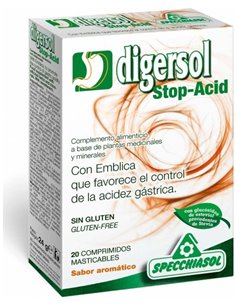 Digersol Stop-Acid 20 Comprimidos Masticables de Specchiasol