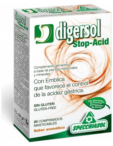 Digersol Stop-Acid 20 Comprimidos Masticables de Specchiasol