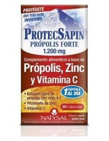 Protecsapin Própolis Forte 1.200 Mg 20 Cáps. de Natysal