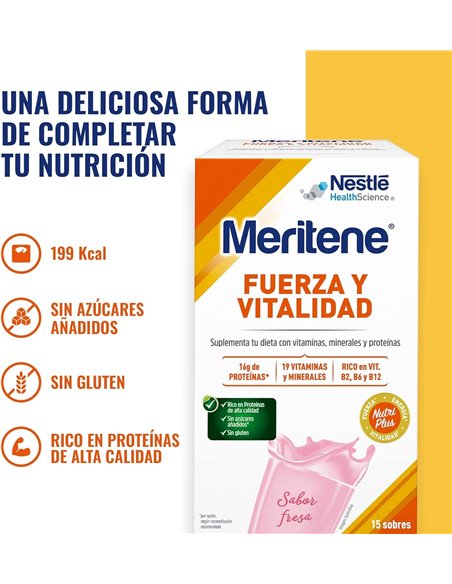 Fuerza y Vitalidad Batido Fresa 15x30g. de Meritene