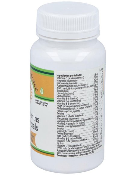 Multivitaminas Y Minerales 100Comp. de Nutri-Force