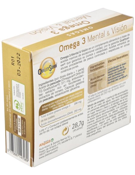 Omega 3 Mental Y Vision 45Perlas de Dietisa (Dielisa)
