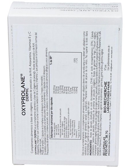Oxyprolane Dermic 60Cap. de Bio-Recherche