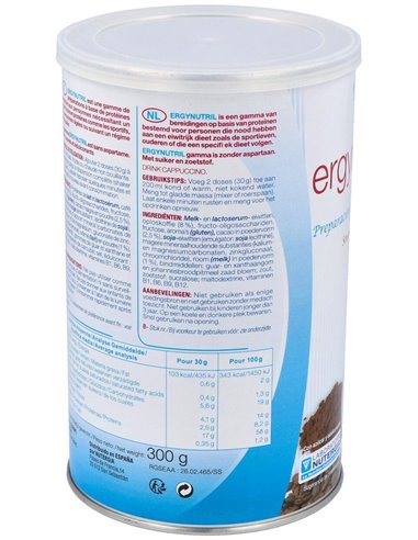 Ergynutril (Proteinas) Capuccino Polvo 300Gr. de Nutergia