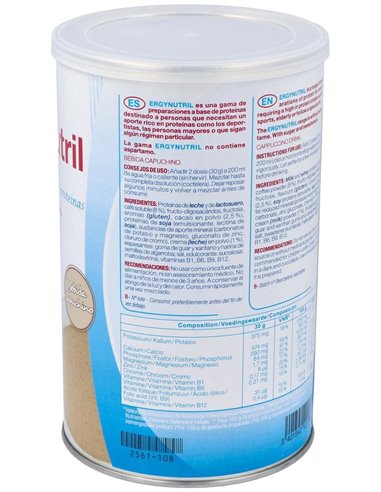 Ergynutril (Proteinas) Capuccino Polvo 300Gr. de Nutergia