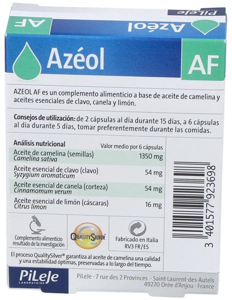 Azeol Af 30 cápsulas de Pileje