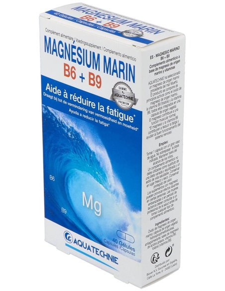Magnesio Marino+B6+B9 40Cap. Biotechnie de Biover