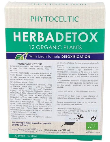 Herbadetox Bio (Herbadraine) 20Amp. Phytoceutic de Phytoceutic