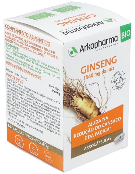 Ginseng 84Arkocapsulas. Bio de Arkopharma