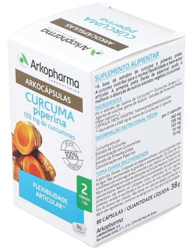 Curcuma 80Arkocapsulas. Bio de Arkopharma