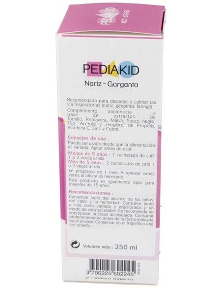 Pediakid Nariz-Garganta Jarabe 250Ml. de Ineldea