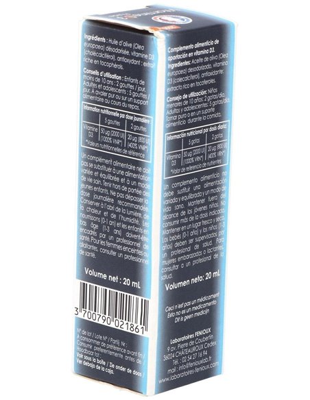 Vitamina D3 2000Ui 20Ml. de Fenioux