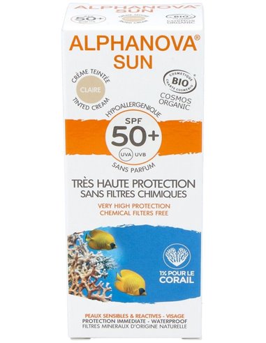 Solar Facial Spf50+ Color Light Hipoaler 50Gr. Bio de Alphanova