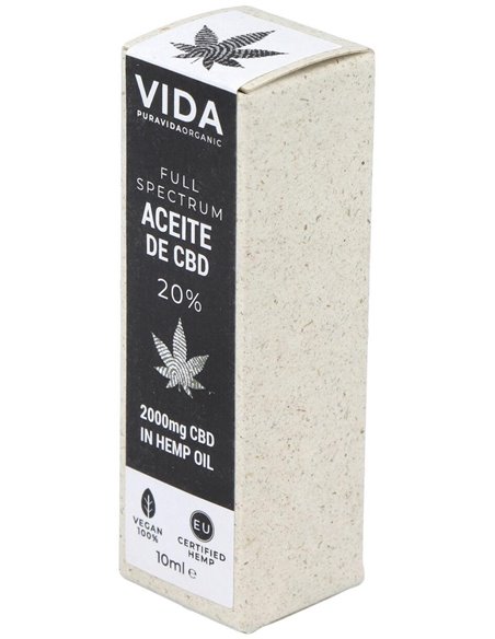 Cbd Oil Full Spectrum 20% 2000Mg. 10Ml. de Puravida Organic