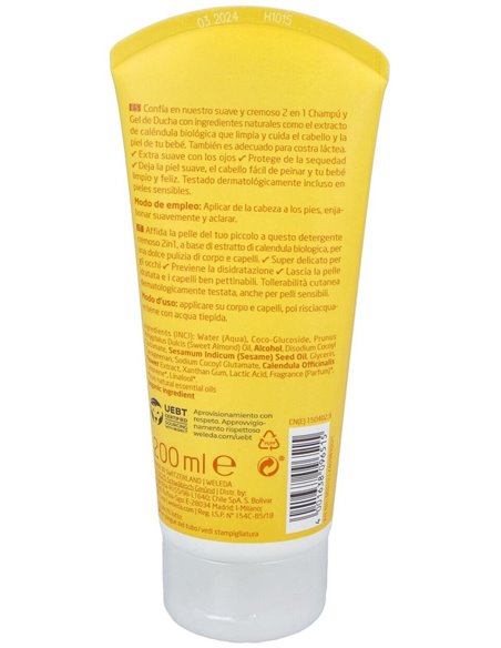 Champú y Gel de Caléndula 200ml  de Weleda