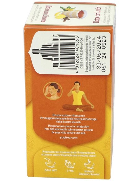 Yogi Tea Detox Con Limón 17 X 1,8 G de Yogi Tea
