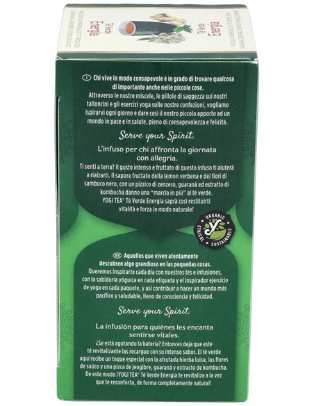 Yogi Tea Verde Energia 17Infusiones de Yogi Tea