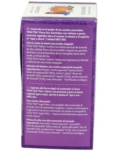 Yogi Tea Para Los Sentidos Felices Sueños 17 X 1,8 G de Yogi Tea