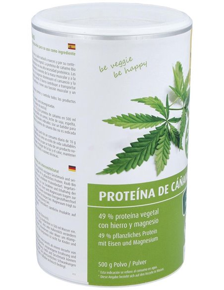 Proteína de cáñamo bio en polvo, 500g RF de Raab Vitalfood
