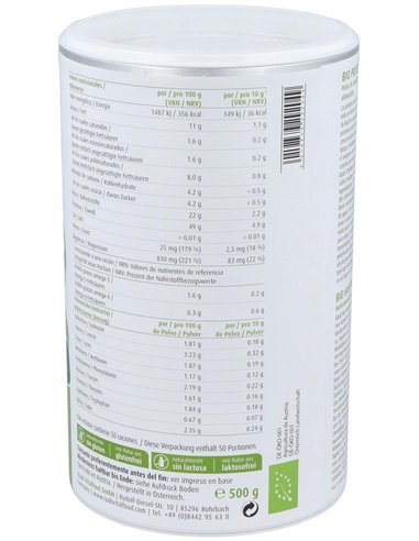 Proteína de cáñamo bio en polvo, 500g RF de Raab Vitalfood