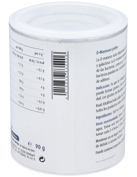 D-Mannose Polvo 90Gr. Sg Vegan de Raab Vitalfood