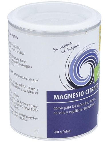 Magnesio citrato polvo, 200g de Raab Vitalfood