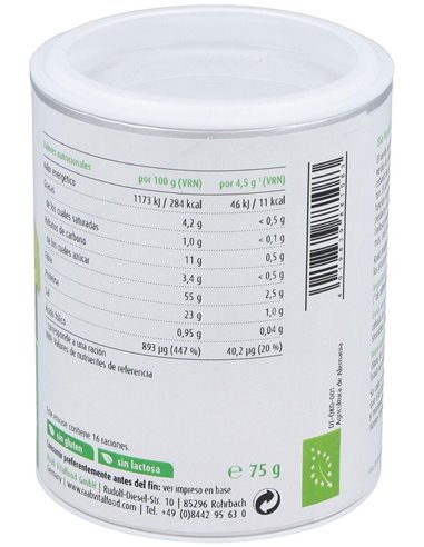 Verde De Cebada Polvo 75Gr. Bio Sg Vegan de Raab Vitalfood