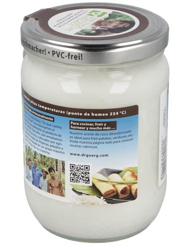 Aceite De Coco Premium Para Cocinar 500Ml. Bio de Dr. Goerg