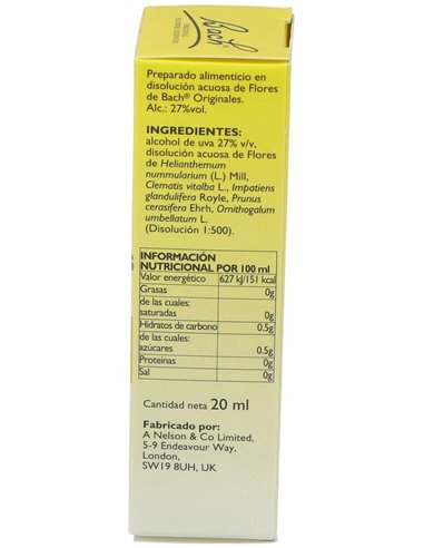 Rescue Remedy Gotas 20Ml. Flores Bach de Flores Bach Original