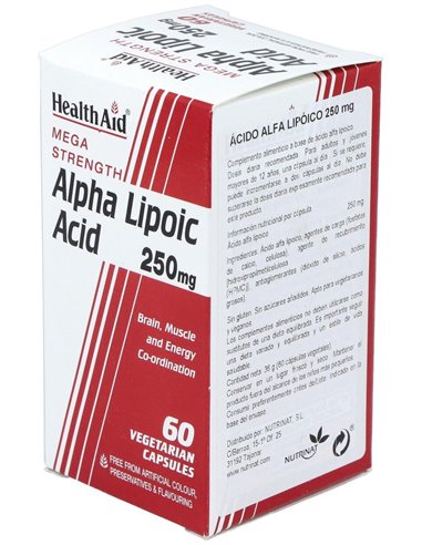 Ácido Alfa Lipoico 250 Mg 60 Vcáps de Health Aid