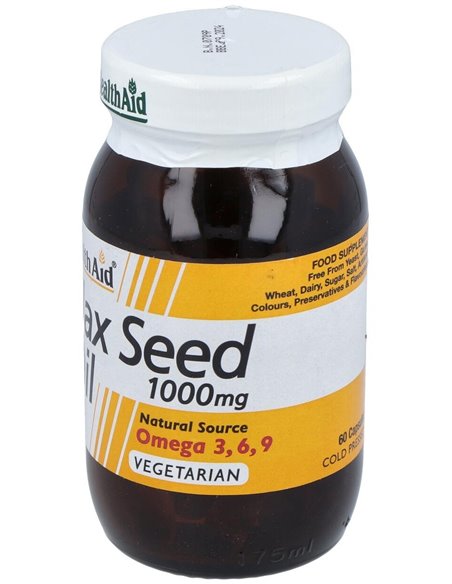 Aceite De Linaza Flaxseed Oil 60Cap. Health Aid de Health Aid