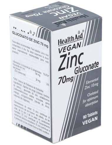 Gluconato De Zinc 70 Mg 90 Comp de Health Aid