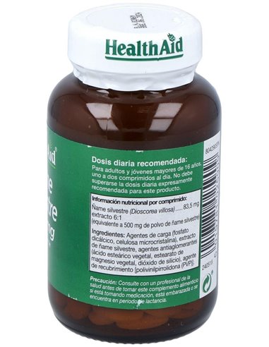 Ñame Silvestre (Dioscorea Villosa) 500 Mg 60 Comp de Health Aid