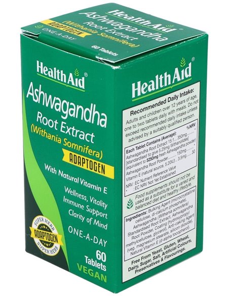 Ashwagandha (Withania Somnifera) 60 Comp de Health Aid